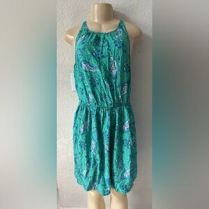 Old Navy Green Paisley Midi Dress summer casual beach boho y2k